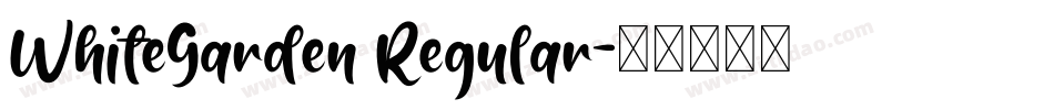 WhiteGarden Regular字体转换